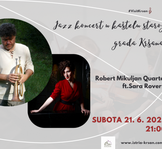 U subotu 21.6. Jazz koncert pod zvijezdama u kaštelu starog grada Kršan